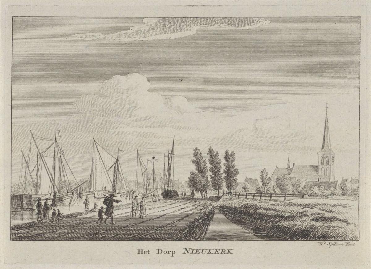 Vue de Nieuwerkerk aan den IJssel, gravure de 1881 — Rijksmuseum