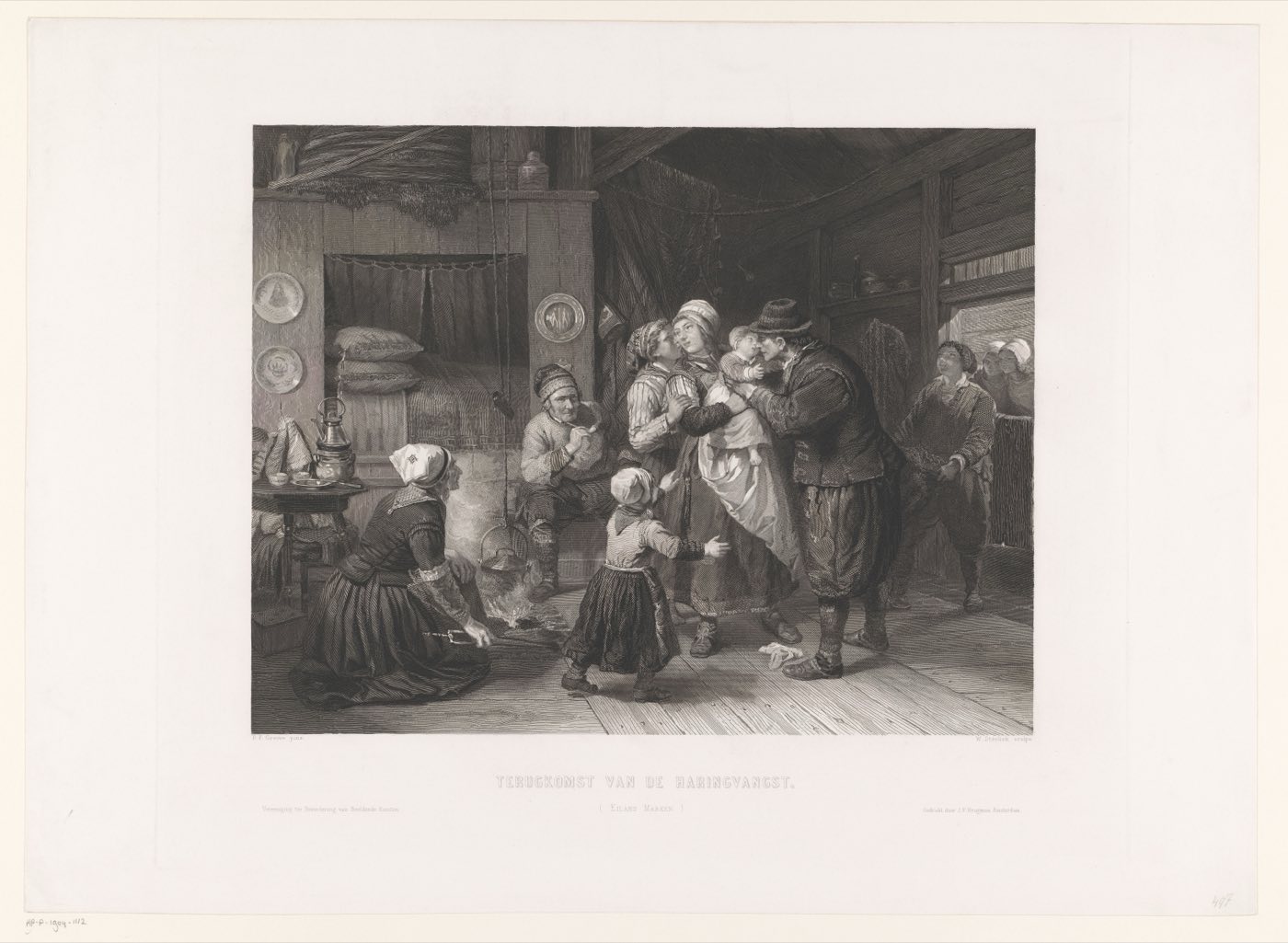 Retour de la pêche au hareng, gravure de 1904 — Rijksmuseum