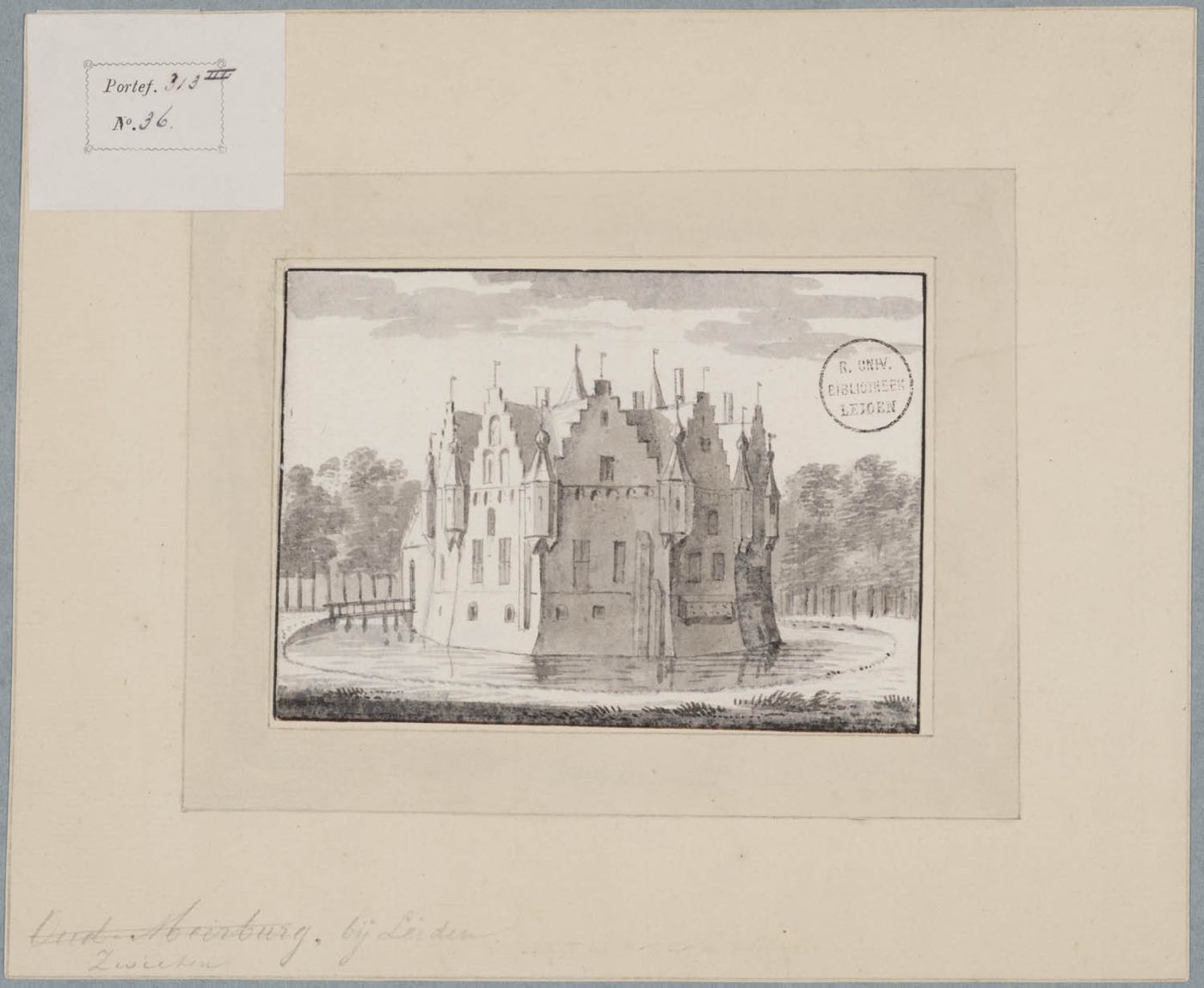 Meerburg à Zoeterwoude, avec l'église à coupole du dix-neuvième siècle